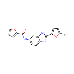 O=C(Nc1ccc2nc(-c3ccc(Br)o3)[nH]c2c1)c1ccco1 ZINC000006498761