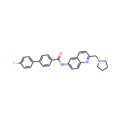 O=C(Nc1ccc2nc(CN3CCCC3)ccc2c1)c1ccc(-c2ccc(F)cc2)cc1 ZINC000034350908