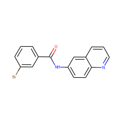 O=C(Nc1ccc2ncccc2c1)c1cccc(Br)c1 ZINC000000359127