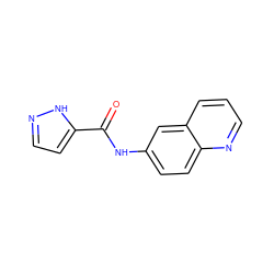 O=C(Nc1ccc2ncccc2c1)c1ccn[nH]1 ZINC000137742912