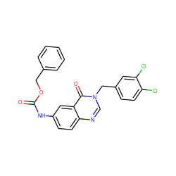 O=C(Nc1ccc2ncn(Cc3ccc(Cl)c(Cl)c3)c(=O)c2c1)OCc1ccccc1 ZINC000040876510