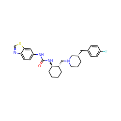 O=C(Nc1ccc2ncsc2c1)N[C@@H]1CCCC[C@H]1CN1CCC[C@@H](Cc2ccc(F)cc2)C1 ZINC000013613331