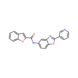 O=C(Nc1ccc2oc(-c3cccnc3)nc2c1)c1cc2ccccc2o1 ZINC000001204178