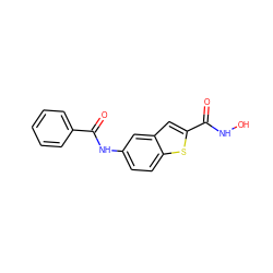 O=C(Nc1ccc2sc(C(=O)NO)cc2c1)c1ccccc1 ZINC000029133615