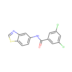 O=C(Nc1ccc2scnc2c1)c1cc(Cl)cc(Cl)c1 ZINC000169353908