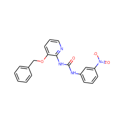 O=C(Nc1cccc([N+](=O)[O-])c1)Nc1ncccc1OCc1ccccc1 ZINC000013680207