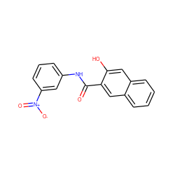 O=C(Nc1cccc([N+](=O)[O-])c1)c1cc2ccccc2cc1O ZINC000000247785