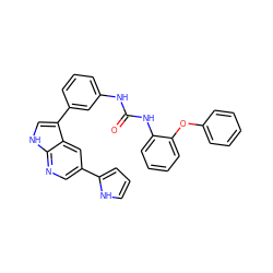 O=C(Nc1cccc(-c2c[nH]c3ncc(-c4ccc[nH]4)cc23)c1)Nc1ccccc1Oc1ccccc1 ZINC000043062000