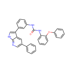 O=C(Nc1cccc(-c2c[nH]c3ncc(-c4ccccc4)cc23)c1)Nc1ccccc1Oc1ccccc1 ZINC000043012131