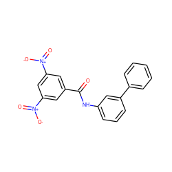 O=C(Nc1cccc(-c2ccccc2)c1)c1cc([N+](=O)[O-])cc([N+](=O)[O-])c1 ZINC000169307958