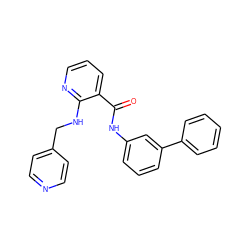 O=C(Nc1cccc(-c2ccccc2)c1)c1cccnc1NCc1ccncc1 ZINC000028957116