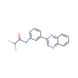 O=C(Nc1cccc(-c2cnc3ccccc3n2)c1)C(Cl)Cl ZINC000096178004