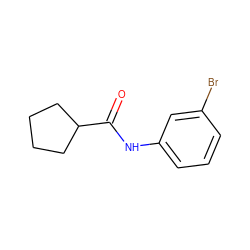 O=C(Nc1cccc(Br)c1)C1CCCC1 ZINC000000475719