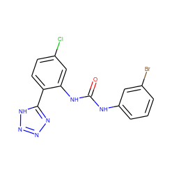 O=C(Nc1cccc(Br)c1)Nc1cc(Cl)ccc1-c1nnn[nH]1 ZINC000001491953