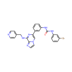 O=C(Nc1cccc(Br)c1)Nc1cccc(-c2cn3ccnc3c(NCc3ccncc3)n2)c1 ZINC000049032964