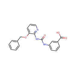 O=C(Nc1cccc(C(=O)O)c1)Nc1ncccc1OCc1ccccc1 ZINC000013680212