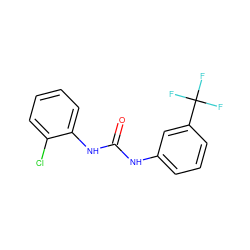 O=C(Nc1cccc(C(F)(F)F)c1)Nc1ccccc1Cl ZINC000002161684