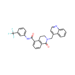 O=C(Nc1cccc(C(F)(F)F)c1)c1cccc2c1CCN(Cc1ccnc3ccccc13)C2=O ZINC000040953131