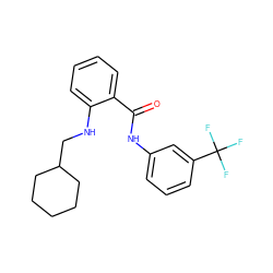 O=C(Nc1cccc(C(F)(F)F)c1)c1ccccc1NCC1CCCCC1 ZINC000224919634