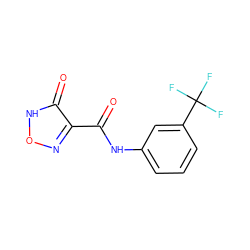 O=C(Nc1cccc(C(F)(F)F)c1)c1no[nH]c1=O ZINC000725394652