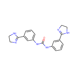 O=C(Nc1cccc(C2=NCCN2)c1)Nc1cccc(C2=NCCN2)c1 ZINC000000073661