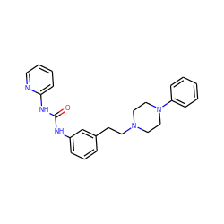 O=C(Nc1cccc(CCN2CCN(c3ccccc3)CC2)c1)Nc1ccccn1 ZINC000084653224