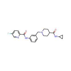 O=C(Nc1cccc(CN2CCC(C(=O)NC3CC3)CC2)c1)c1ccc(F)cn1 ZINC001772632311