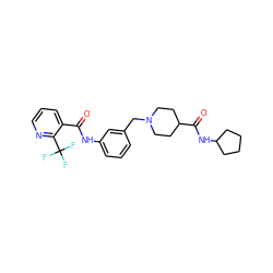 O=C(Nc1cccc(CN2CCC(C(=O)NC3CCCC3)CC2)c1)c1cccnc1C(F)(F)F ZINC001772600696