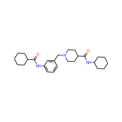 O=C(Nc1cccc(CN2CCC(C(=O)NC3CCCCC3)CC2)c1)C1CCCCC1 ZINC001772616379