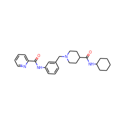 O=C(Nc1cccc(CN2CCC(C(=O)NC3CCCCC3)CC2)c1)c1ccccn1 ZINC001772576445