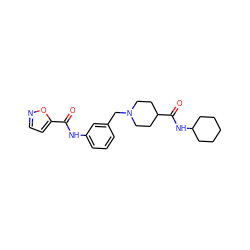 O=C(Nc1cccc(CN2CCC(C(=O)NC3CCCCC3)CC2)c1)c1ccno1 ZINC001772641406