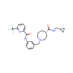 O=C(Nc1cccc(CN2CCC[C@H](C(=O)NCC3CC3)CC2)c1)c1cccc(C(F)(F)F)n1 ZINC001772636049