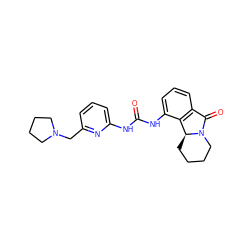 O=C(Nc1cccc(CN2CCCC2)n1)Nc1cccc2c1[C@@H]1CCCCN1C2=O ZINC000653739305