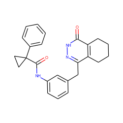 O=C(Nc1cccc(Cc2n[nH]c(=O)c3c2CCCC3)c1)C1(c2ccccc2)CC1 ZINC000169193612