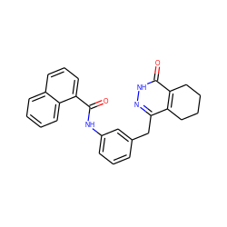 O=C(Nc1cccc(Cc2n[nH]c(=O)c3c2CCCC3)c1)c1cccc2ccccc12 ZINC000168206324