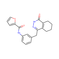 O=C(Nc1cccc(Cc2n[nH]c(=O)c3c2CCCC3)c1)c1ccco1 ZINC000167420607