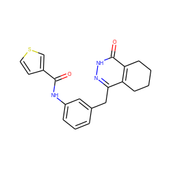 O=C(Nc1cccc(Cc2n[nH]c(=O)c3c2CCCC3)c1)c1ccsc1 ZINC000168535928