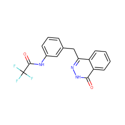 O=C(Nc1cccc(Cc2n[nH]c(=O)c3ccccc23)c1)C(F)(F)F ZINC000028523588