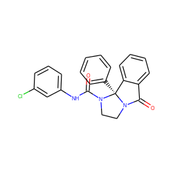 O=C(Nc1cccc(Cl)c1)N1CCN2C(=O)c3ccccc3[C@]12c1ccccc1 ZINC000002304160