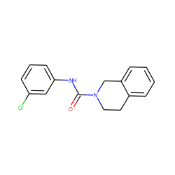 O=C(Nc1cccc(Cl)c1)N1CCc2ccccc2C1 ZINC000000187350