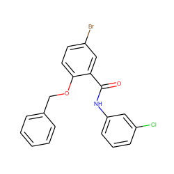 O=C(Nc1cccc(Cl)c1)c1cc(Br)ccc1OCc1ccccc1 ZINC000143445233