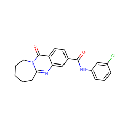 O=C(Nc1cccc(Cl)c1)c1ccc2c(=O)n3c(nc2c1)CCCCC3 ZINC000003645849