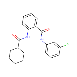 O=C(Nc1cccc(Cl)c1)c1ccccc1NC(=O)C1CCCCC1 ZINC000199853705