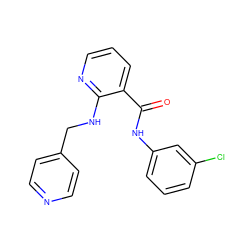 O=C(Nc1cccc(Cl)c1)c1cccnc1NCc1ccncc1 ZINC000028957125