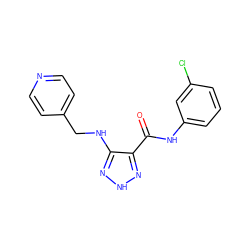 O=C(Nc1cccc(Cl)c1)c1n[nH]nc1NCc1ccncc1 ZINC000040393985