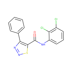 O=C(Nc1cccc(Cl)c1Cl)c1snnc1-c1ccccc1 ZINC000004050396