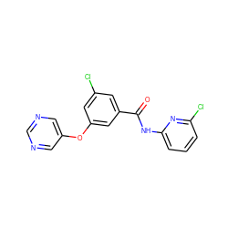 O=C(Nc1cccc(Cl)n1)c1cc(Cl)cc(Oc2cncnc2)c1 ZINC000096938963