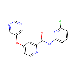 O=C(Nc1cccc(Cl)n1)c1cc(Oc2cncnc2)ccn1 ZINC000167524743