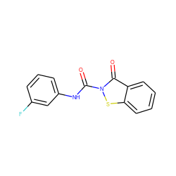 O=C(Nc1cccc(F)c1)n1sc2ccccc2c1=O ZINC000096271395