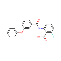 O=C(Nc1cccc(F)c1C(=O)O)c1cccc(Oc2ccccc2)c1 ZINC000013611230